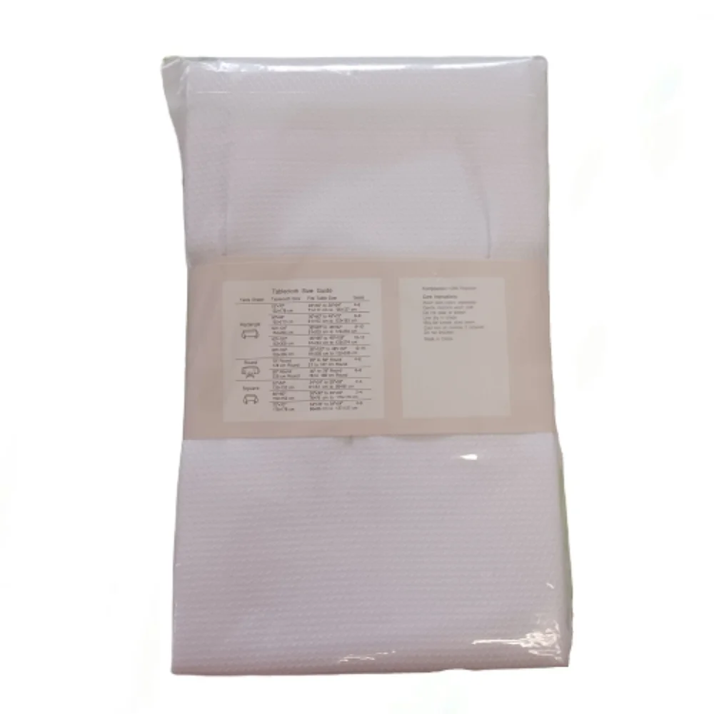 MAXMILL Nova Tablecloth Spillproof White Polyester 60 x 60 Square Kitchen Dining